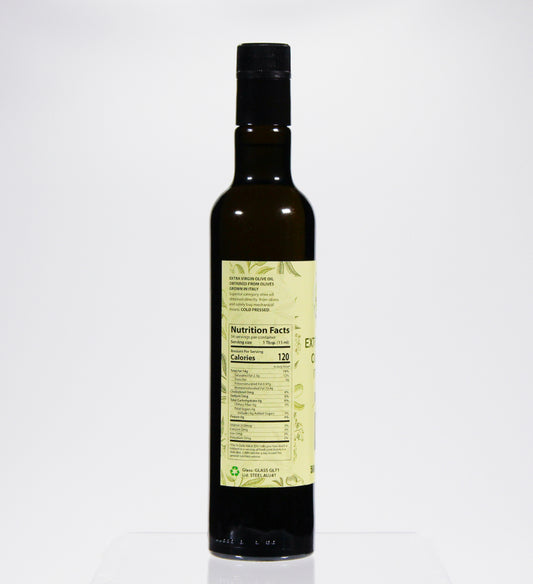 Extra Virgin Olive Oil – product of Italy 500 ml bottle