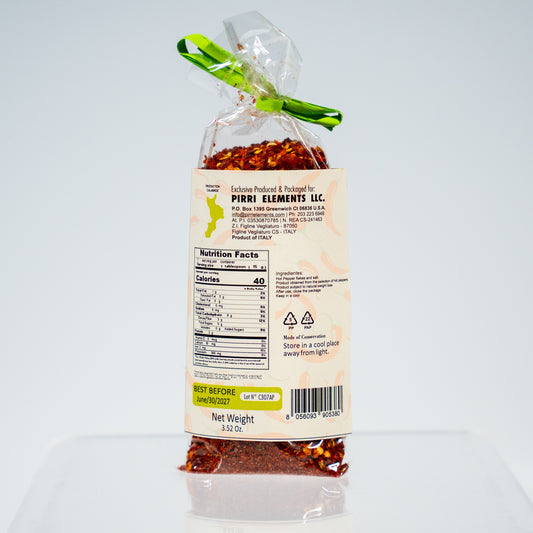 Hot Peppers Flakes 3.52 ounces 99.79 grams.