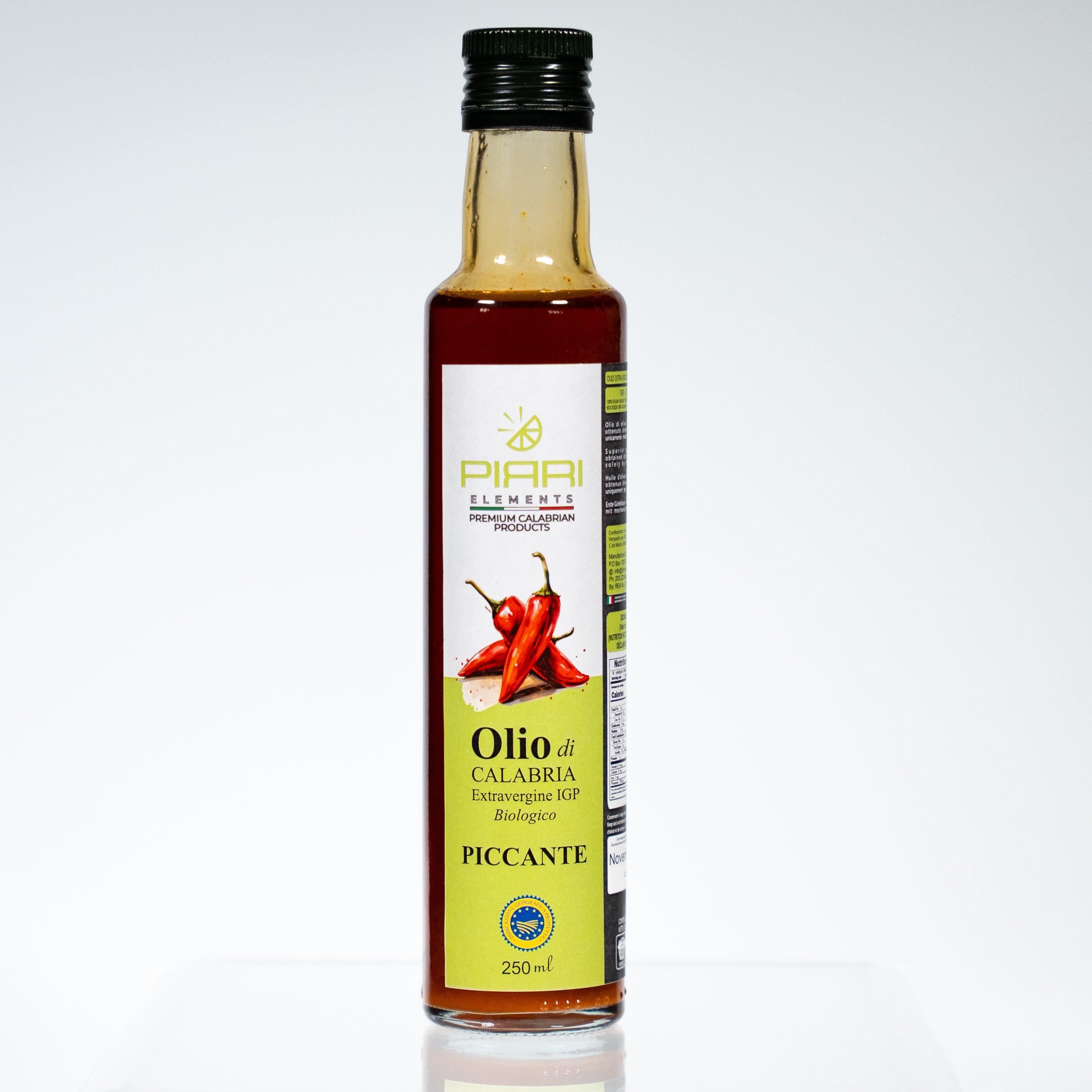 Spicy Extra Virgin Olive Oil with Bergamot – Olio di Calabria IGP (200 ml)