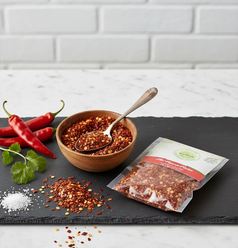 Hot Peppers Flakes 3.52 ounces 99.79 grams.